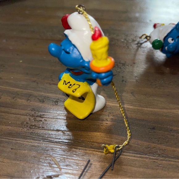 Vintage 5-Piece Smurf Christmas Ornament Set - Picture 7 of 10